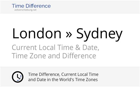 5pm sydney time in uk|Time Difference between United Kingdom and Sydney, Australia.